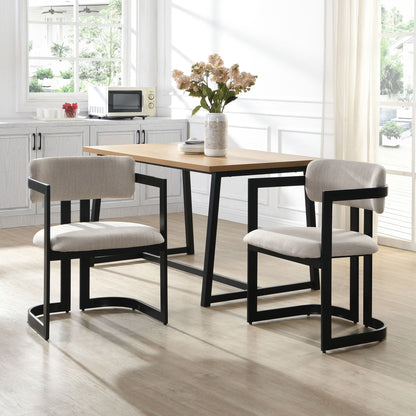 Upholstered Dining Armchairs (Set of 2) Noble House