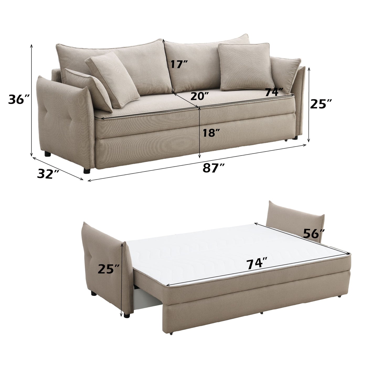 Irina - Pull Out Sleep With Storage Acme