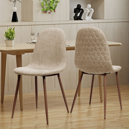 Elegant Dining Chair Set With Fabric Noble House