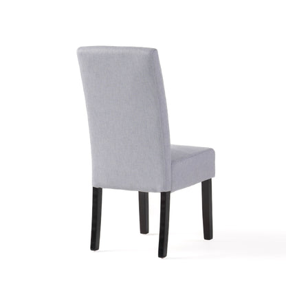 Amaranthine - Upholstered Dining Chair With High Back And Wood Legs (Set of 2) - Light Gray Noble House