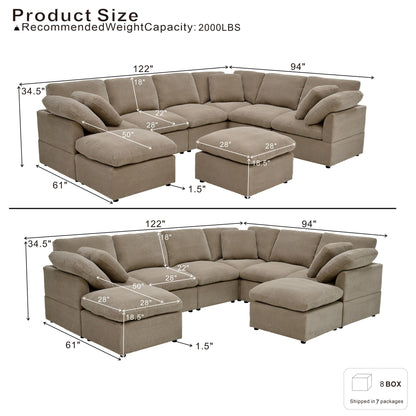 Modular Cloud Sofa, Freely Configurable Corner Home Essentials