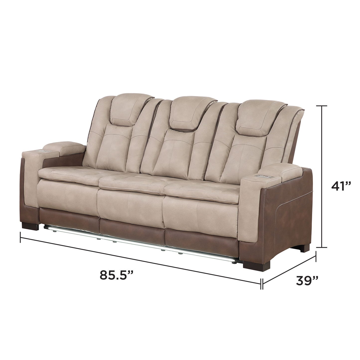 Bruno - Power Reclining Living Room Set With LED Lighting Matrix Furniture Group