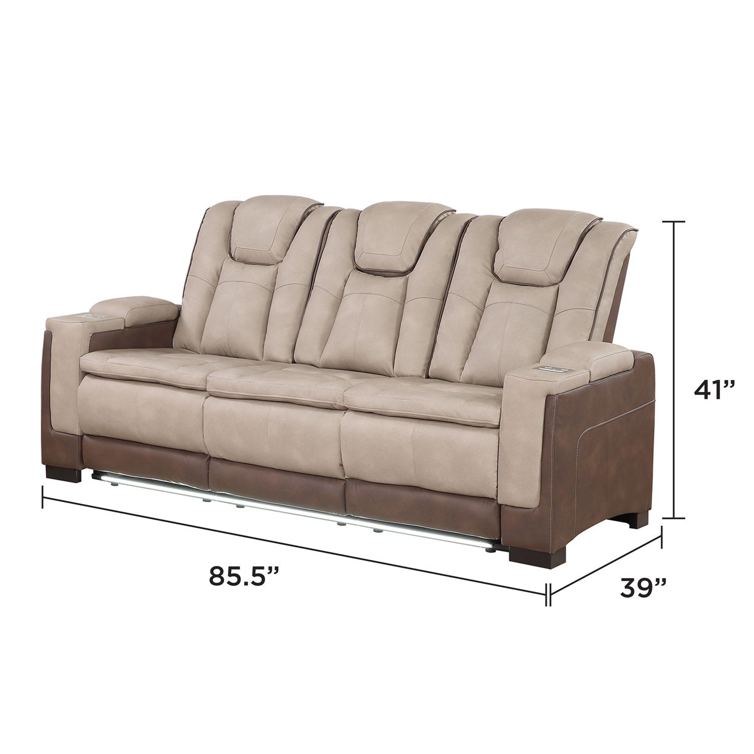 Bruno - Power Reclining Living Room Set With LED Lighting Matrix Furniture Group