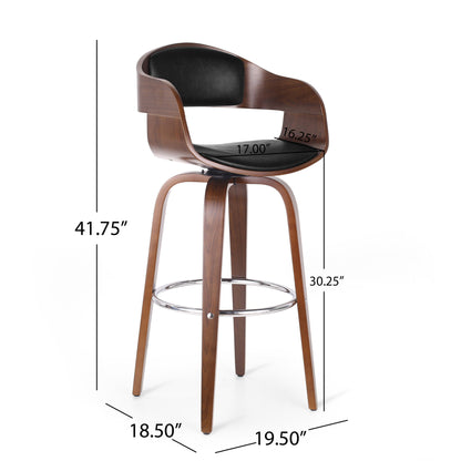 Modern Bar Stool, Swivel Function Noble House