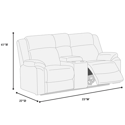 Motion Loveseat With Console Home Essentials