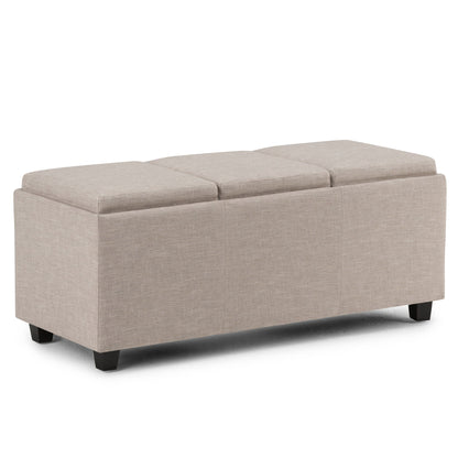 Avalon - Upholstered Storage Ottoman Simpli-Home