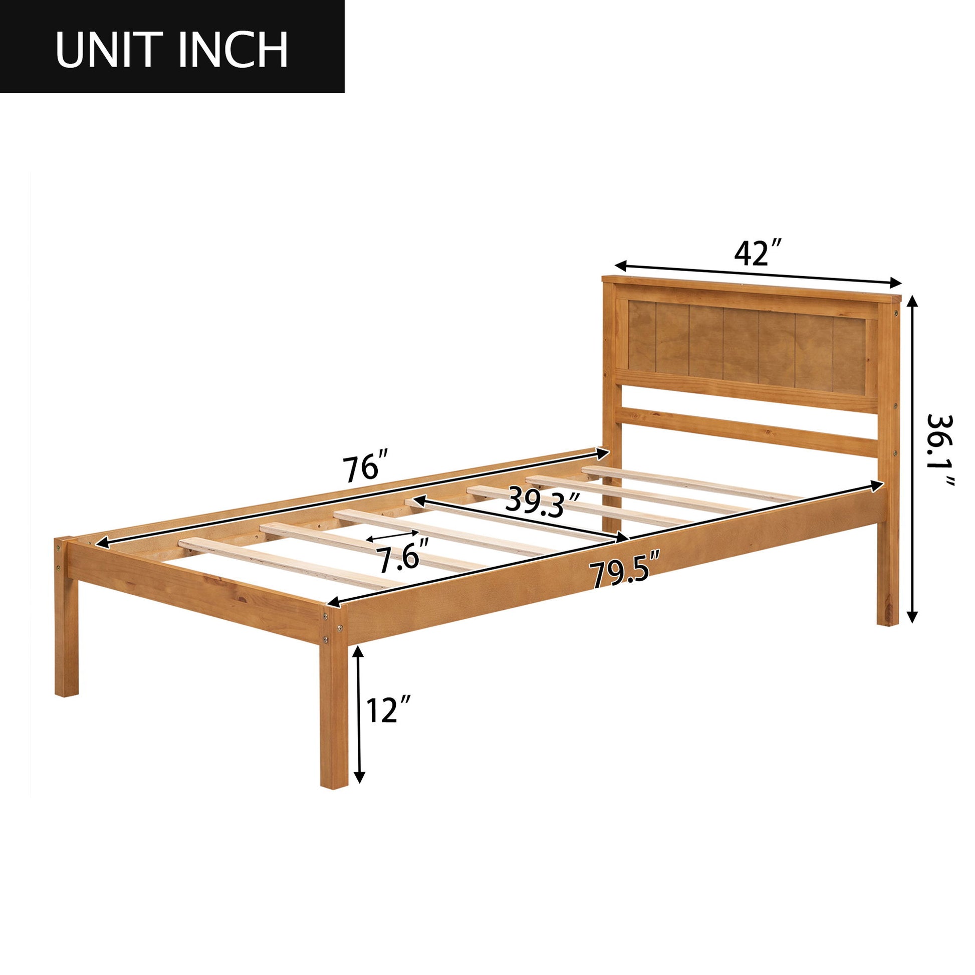 Platform Bed Frame With Headboard Hearth and Haven