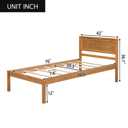 Platform Bed Frame With Headboard Hearth and Haven