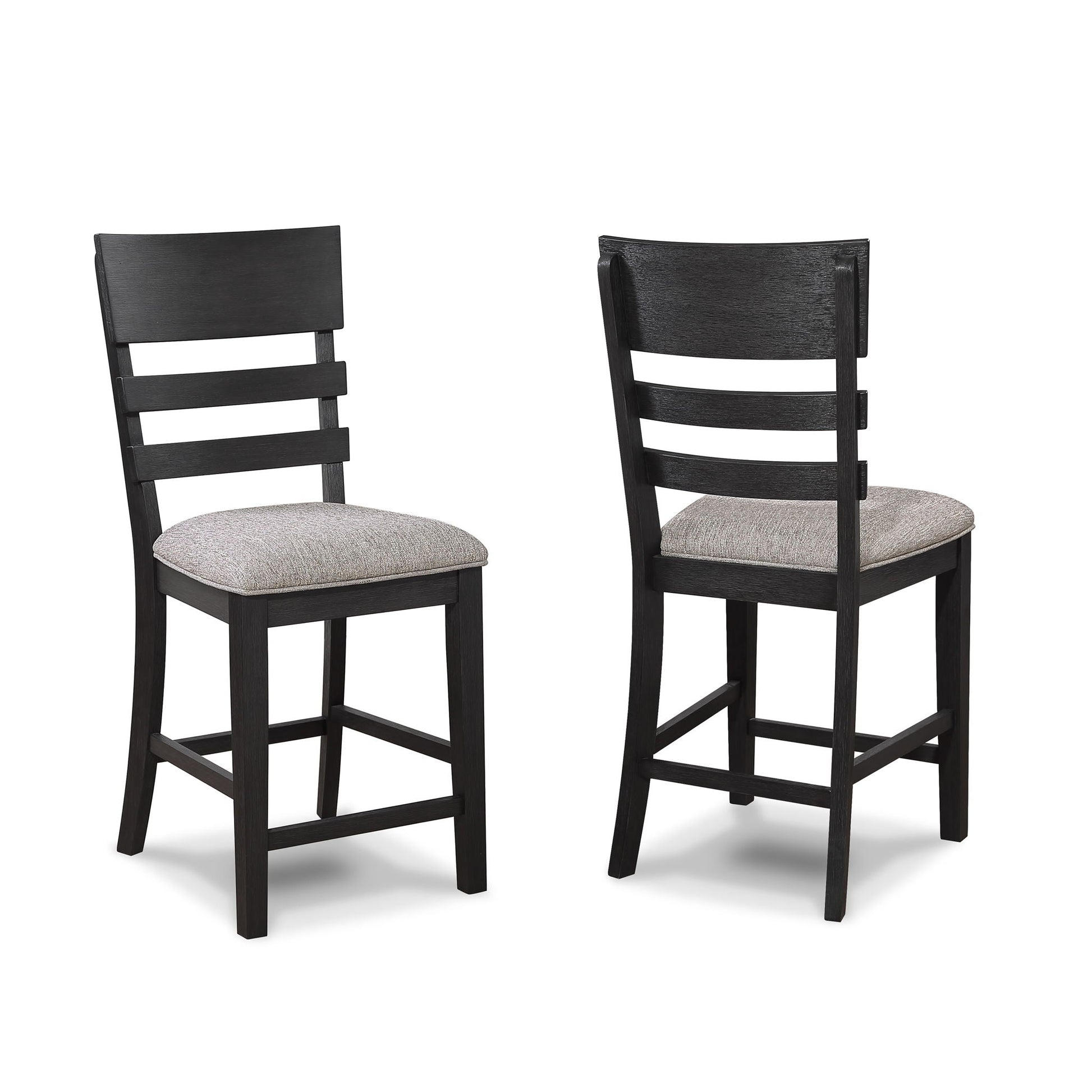 Guthrie - Counter Height Chair (Set of 2) - Charcoal & Gray Crown Mark