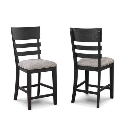 Guthrie - Counter Height Chair (Set of 2) - Charcoal & Gray Crown Mark