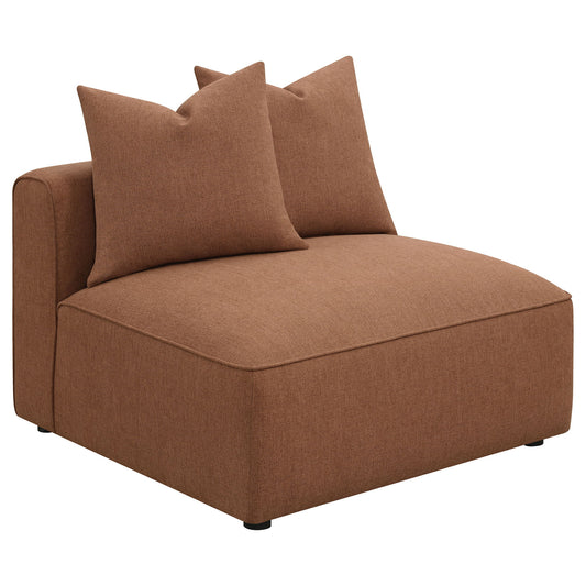 Colleen - Armless Chair With Pillows - Terracotta Furniture Max