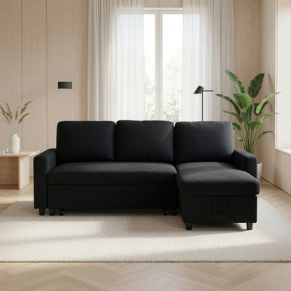 L - Shaped Convertible Sofa Bed With Storage Chaise Home Essentials