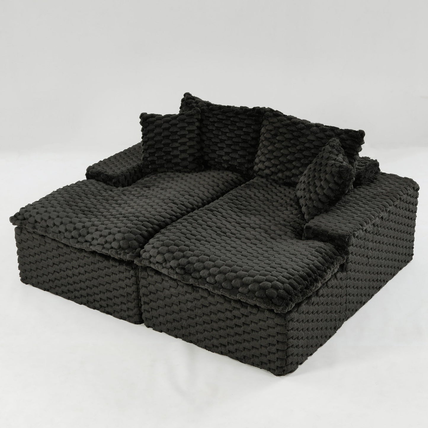 Double Chaise Lounge With Full Compressed Sponge Home Essentials