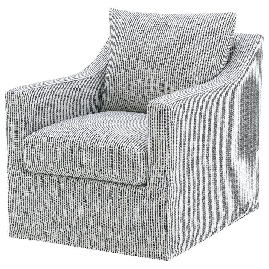 Winter - Upholstered Sloped Arm Accent Swivel Chair Coaster Fine Furniture