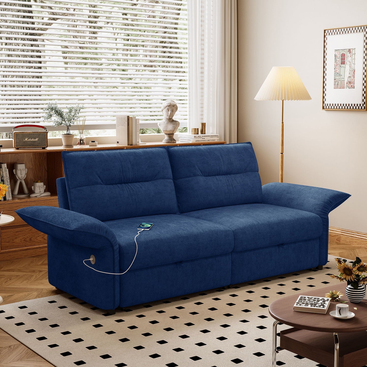 Sofa Bed With Convertible Design, Living Room Furniture Home Essentials