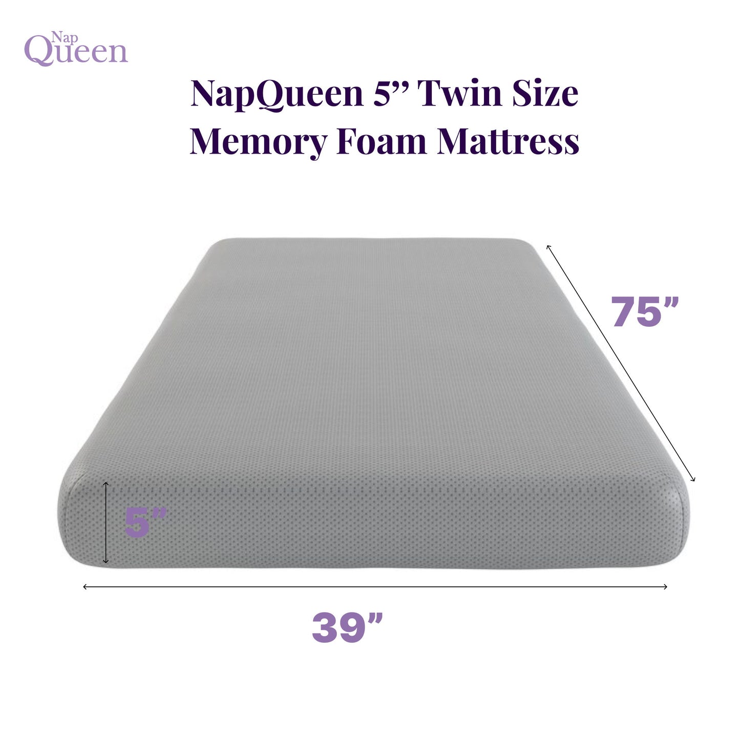 5" Memory Foam Mattress With Responsive Support And Breathable Cover Daily Nest