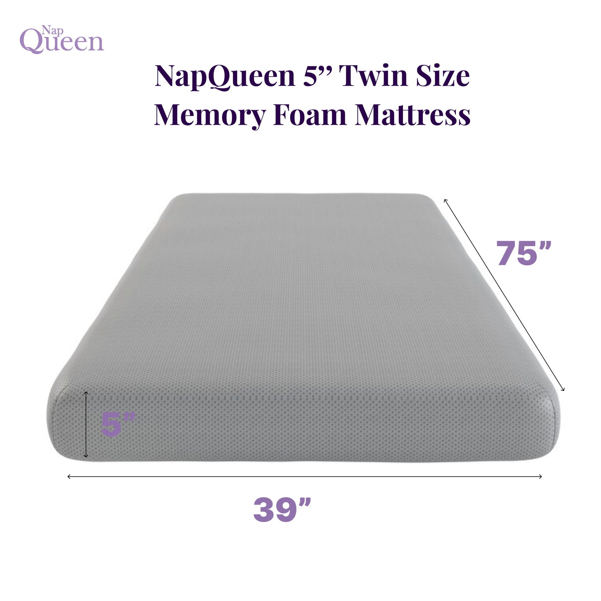 5" Memory Foam Mattress With Responsive Support And Breathable Cover Daily Nest