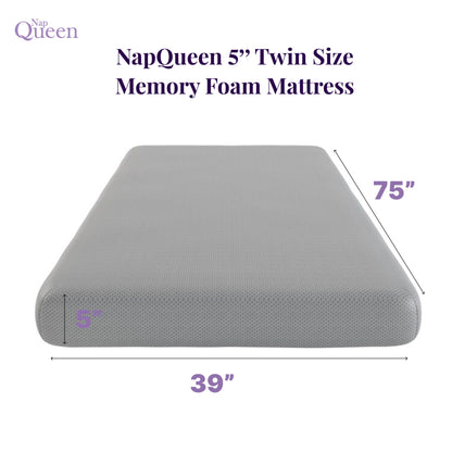 5" Memory Foam Mattress With Responsive Support And Breathable Cover Daily Nest