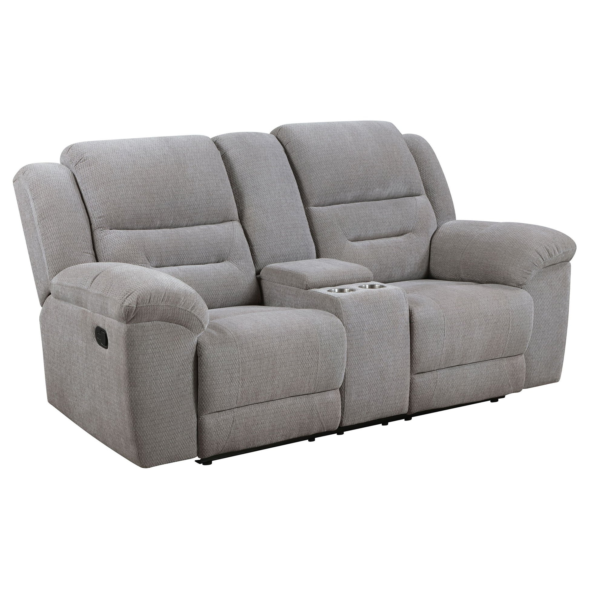 Sebring - 2 Piece Upholstered Reclining Sofa Set With Manual Recline - Gray Furniture Max