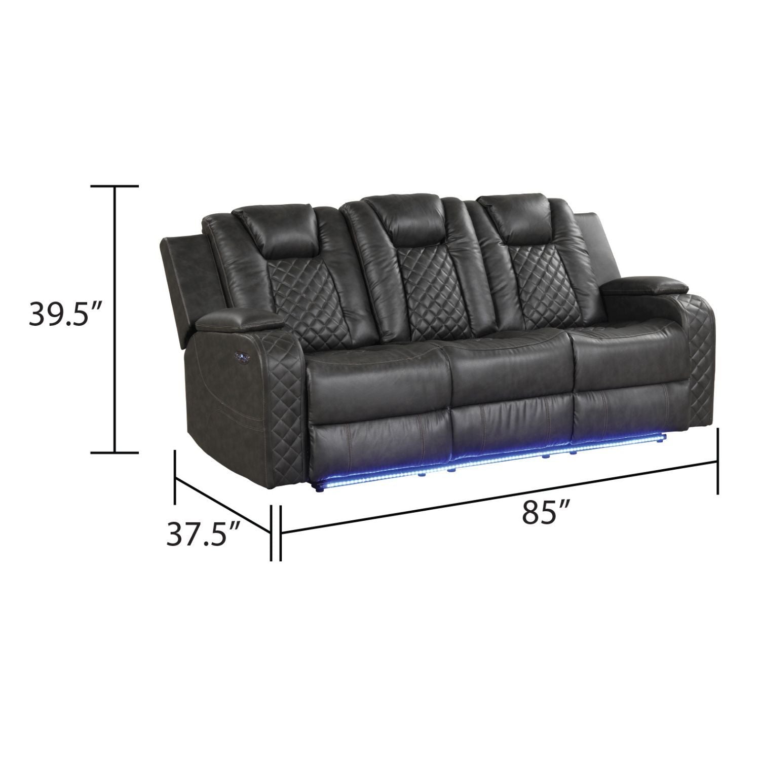 Benz - LED & Power Recliner With Adjustable Headrests And Ambient LED Lighting Matrix Furniture Group