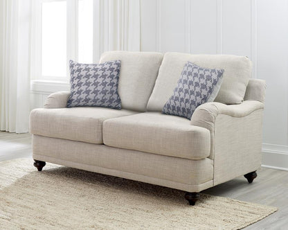 Glenn - Upholstered English Arm Loveseat - Light Gray And Blue CoasterElevations