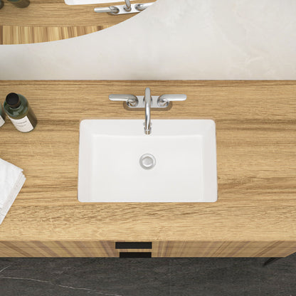 Modern Ceramic Rectangular Undermount Bathroom Sink With Overflow Daily Nest