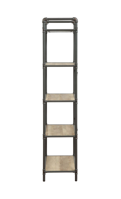 Itzel - Bookshelf - Antique Oak / Sandy Gray Acme