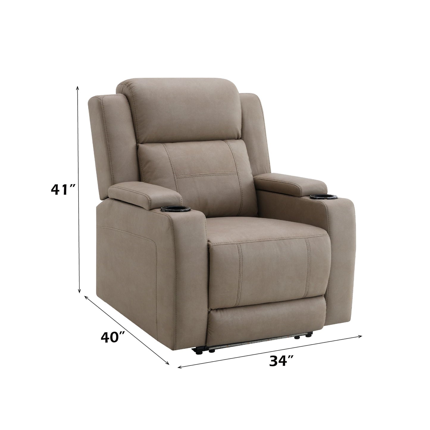 Lugo - Power Motion Recliner With Cup Holder - Camel Acme