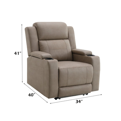 Lugo - Power Motion Recliner With Cup Holder - Camel Acme