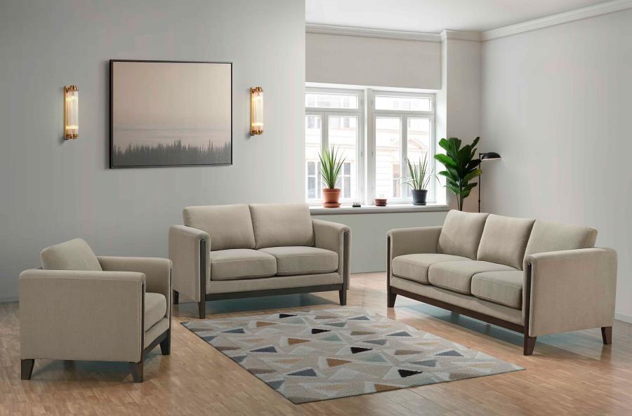 Islington - Upholstered Panel Arm Sofa Set Coaster Fine Furniture