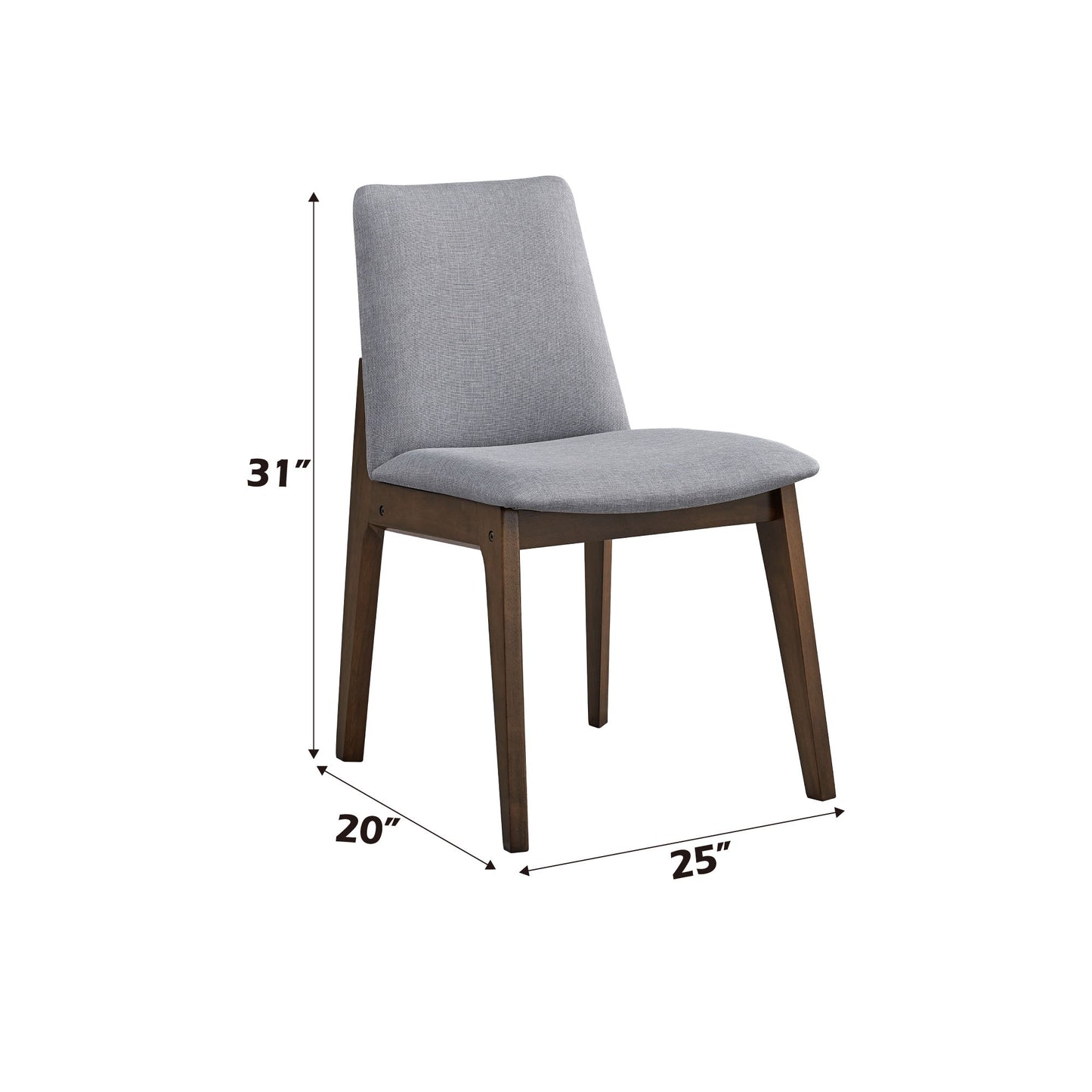 Kaela - Side Chair (Set of 2) - Light Gray Acme