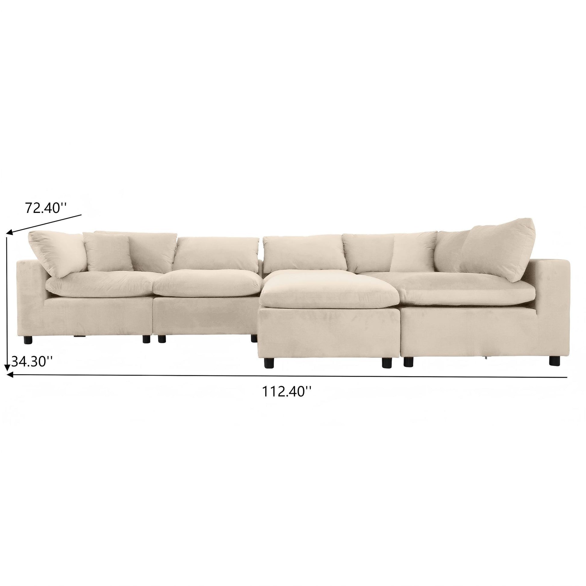 Hayward - Modular Sectional Sofa - Ivory Ashcroft Furniture