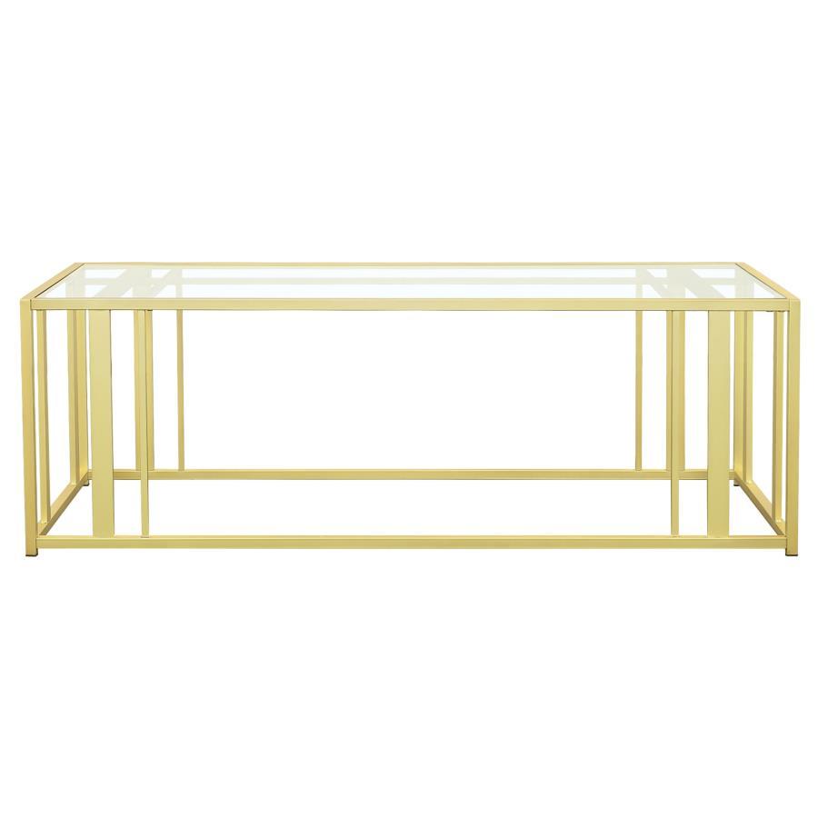 Adri - Rectangular Glass Top Coffee Table Coaster Fine Furniture