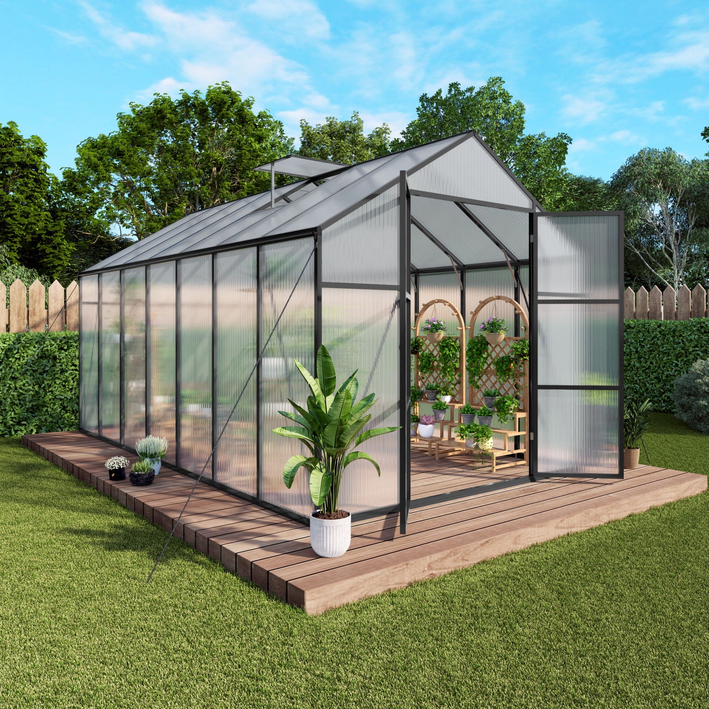 Gain Height Windproof Greenhouse All Season Outdoor Garden Shelter Daily Nest