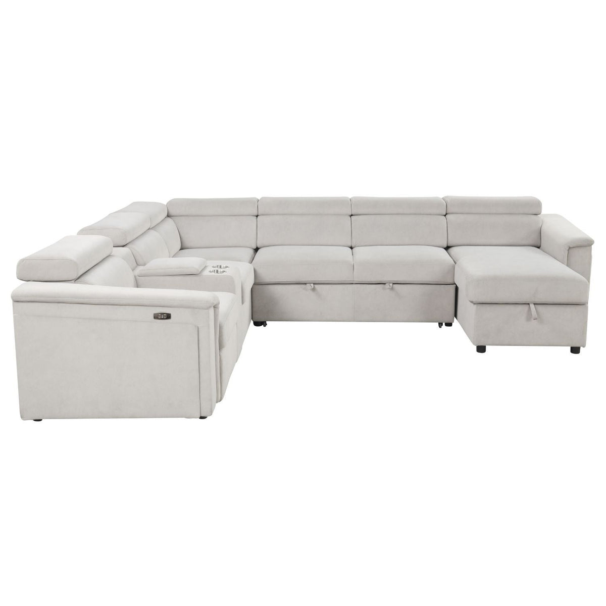 Harvey - Power Recliner Sleeper Sectional Matrix Furniture Group