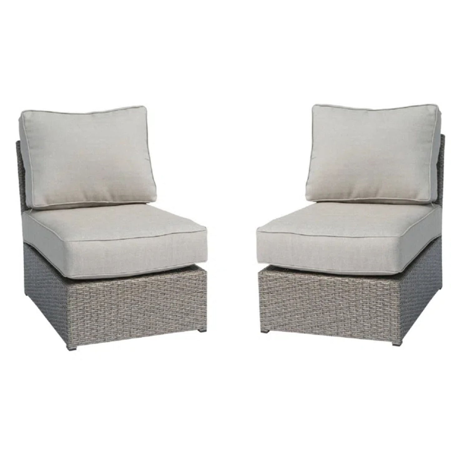 Armless Patio Chair With Cushions LSI Patio Furniture
