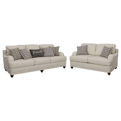 Anderson - 2 Piece Cushion Back Living Room Set - Gray Furniture Max