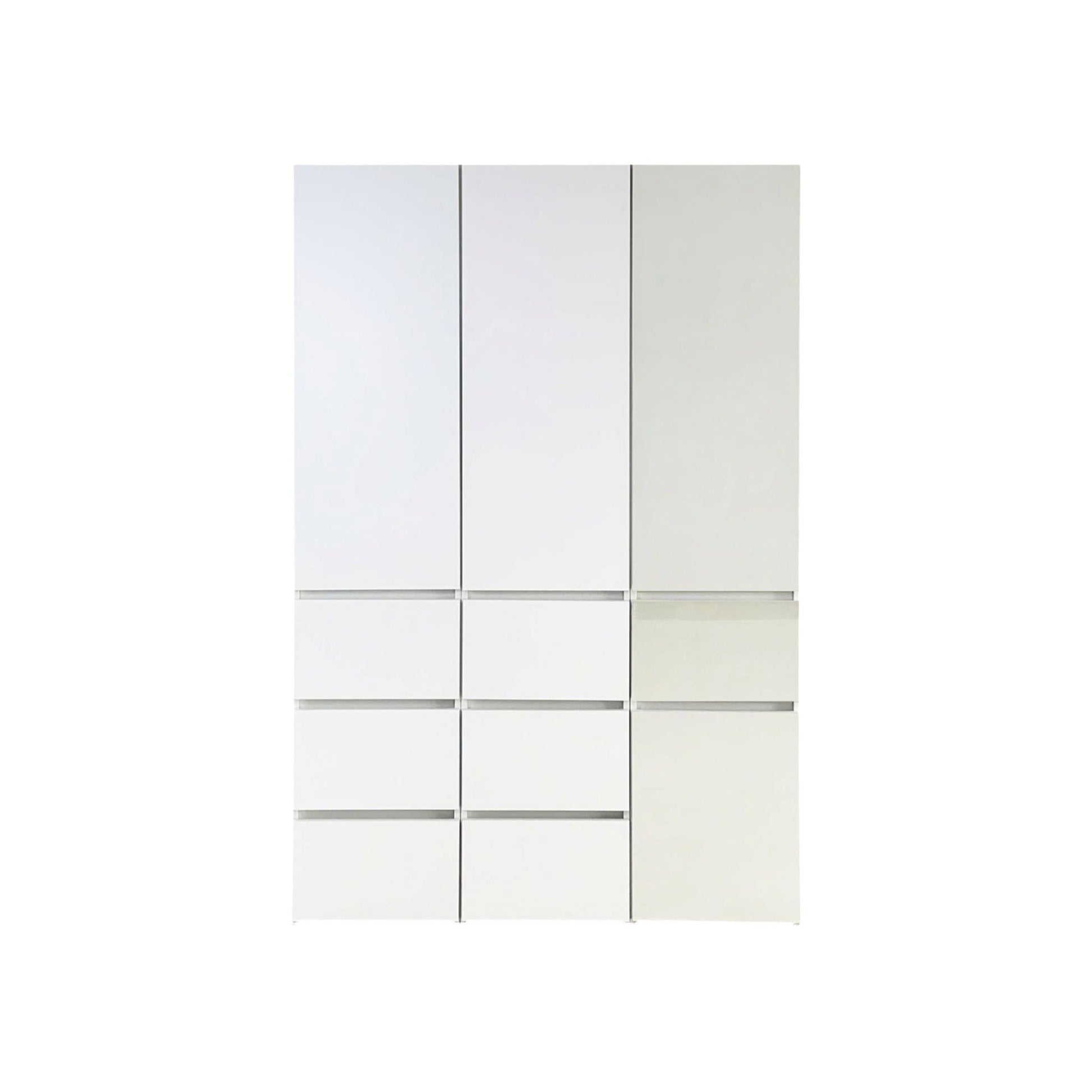 Elise - Modular Closet System With Mirror For Custom Storage Solutions - White Home Essentials