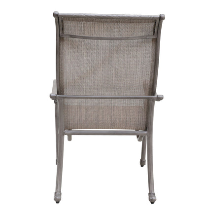 Outdoor All-Weather Sling Dining Chairs (Set of 2) - Gray Home Essentials
