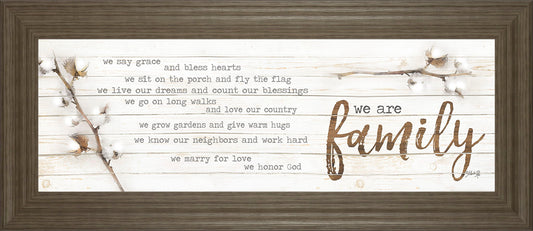 We Are Family By Marla Rae - Framed Print Wall Art - Beige Classy Art