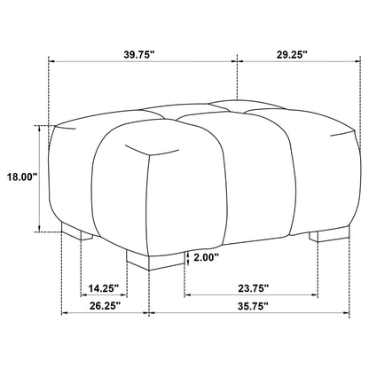 Plather - Rectangular Ottoman Furniture Max