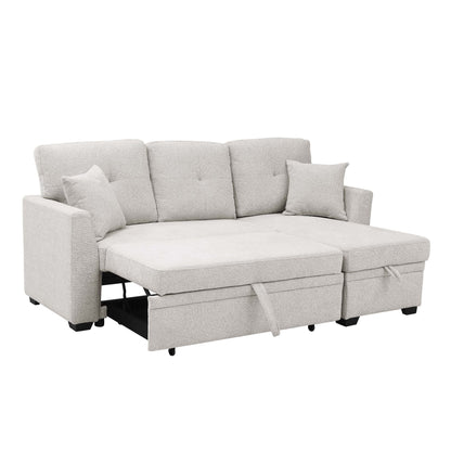 Upholstered Sectional & Pull Out Bed And Chaise Storage Home Essentials