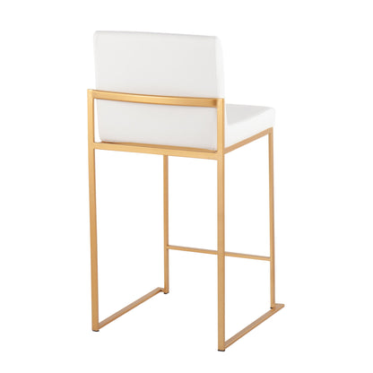 Fuji - Contemporary High Back Stylish Counter Stool Lumi Source