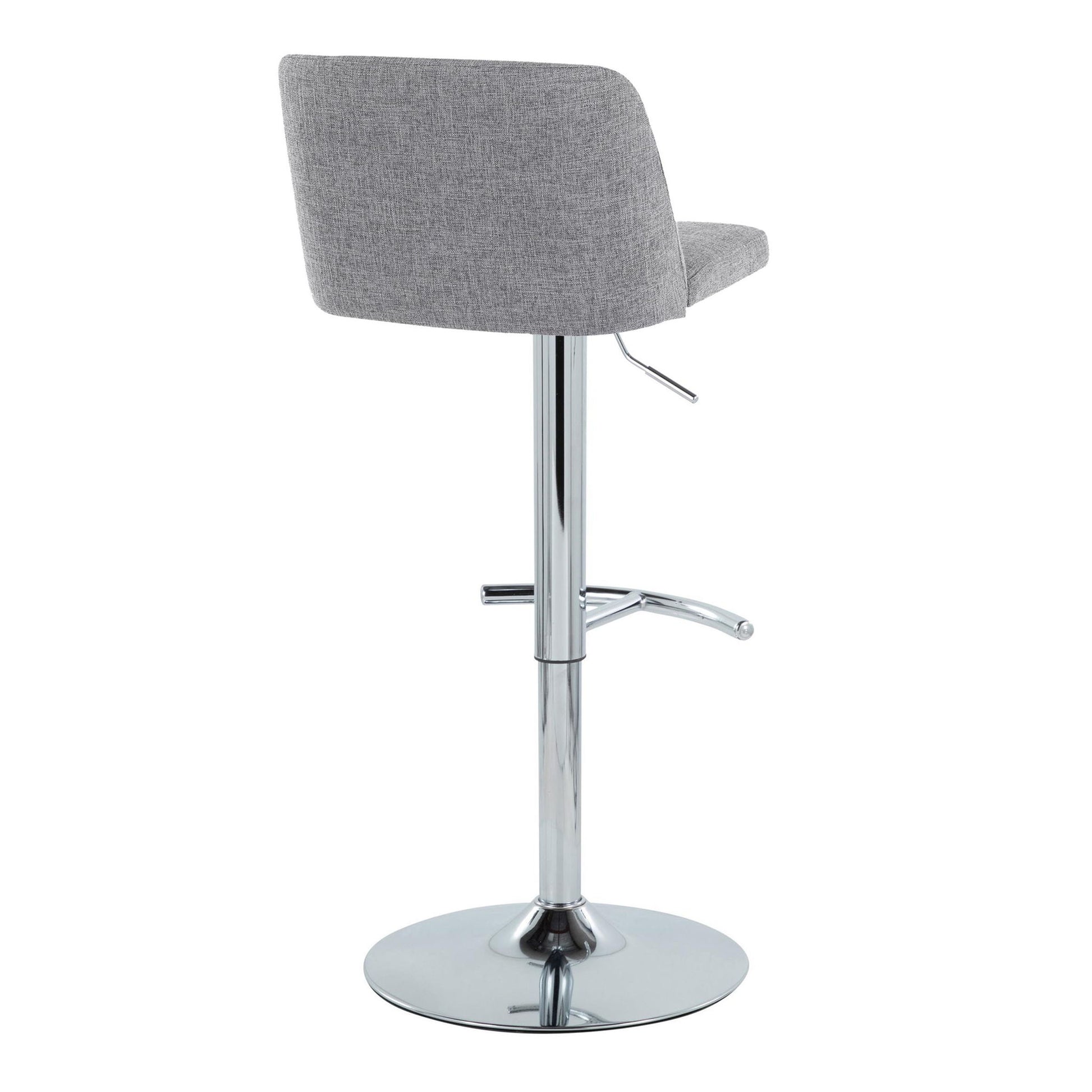 Toriano - Contemporary Adjustable Barstool With Swivel & Rounded T Footrest (Set of 2) Lumi Source
