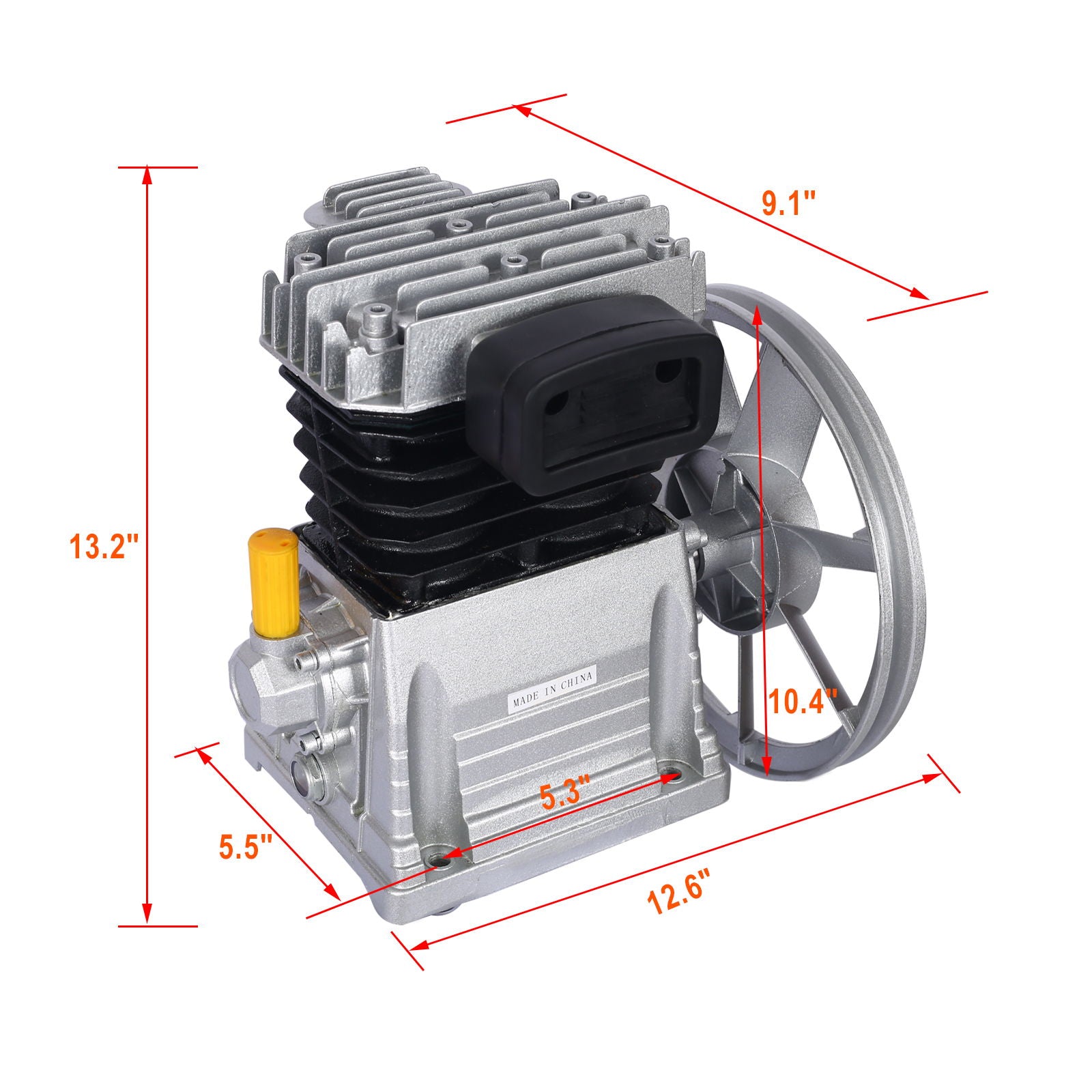 Piston 3Hp Air Compressor Head Pump 2.2Kw 115Psi - Silver Daily Nest