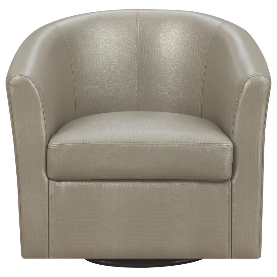 Turner - Upholstered Barrel Back Swivel Chair CoasterEssence