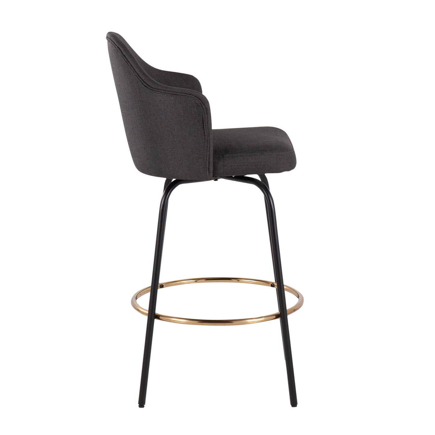 Ahoy - Contemporary Fixed Height Counter Stool Round Footrest (Set of 2) Lumi Source
