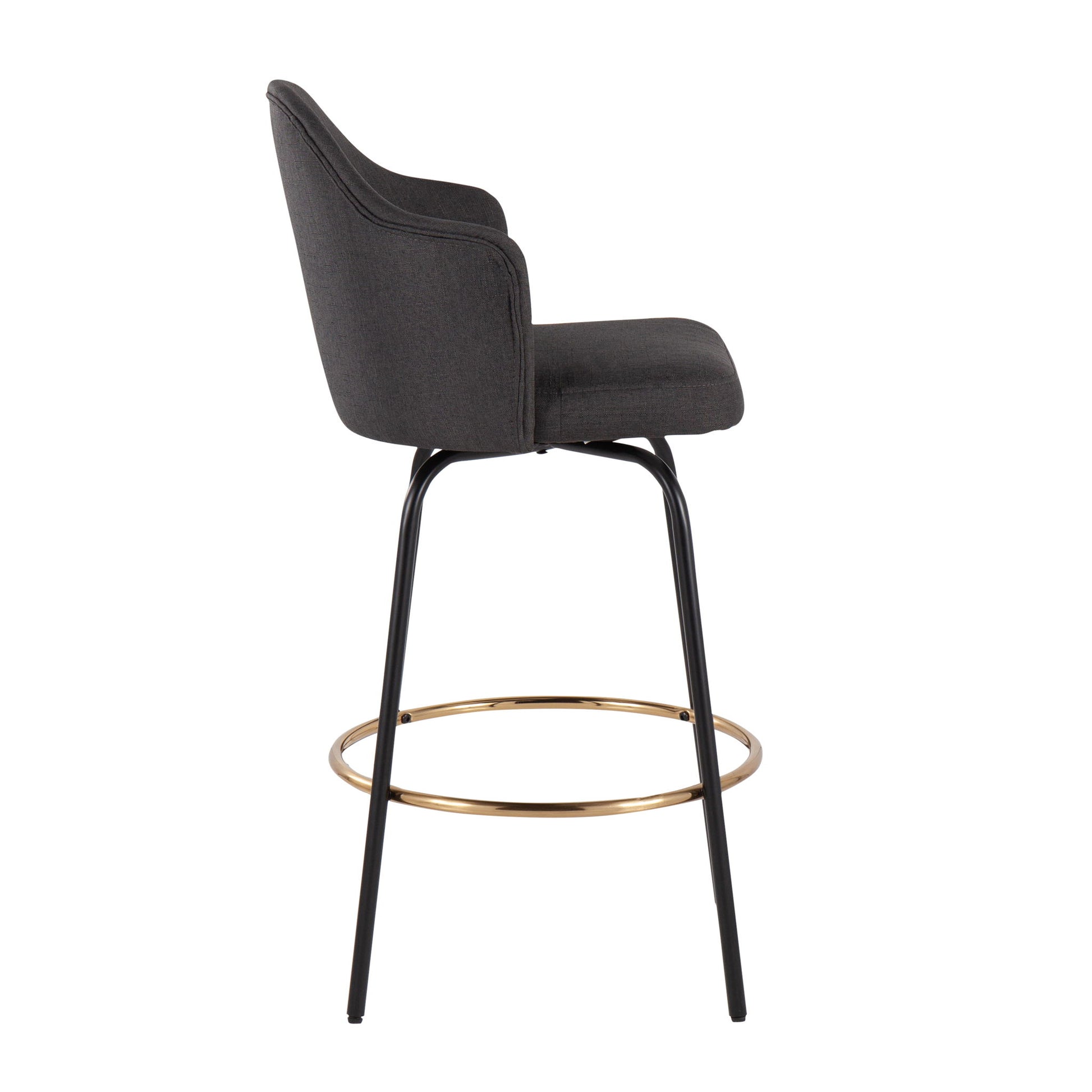 Ahoy - Contemporary Fixed Height Counter Stool Round Footrest (Set of 2) Lumi Source