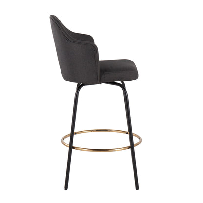 Ahoy - Contemporary Fixed Height Counter Stool Round Footrest (Set of 2) Lumi Source