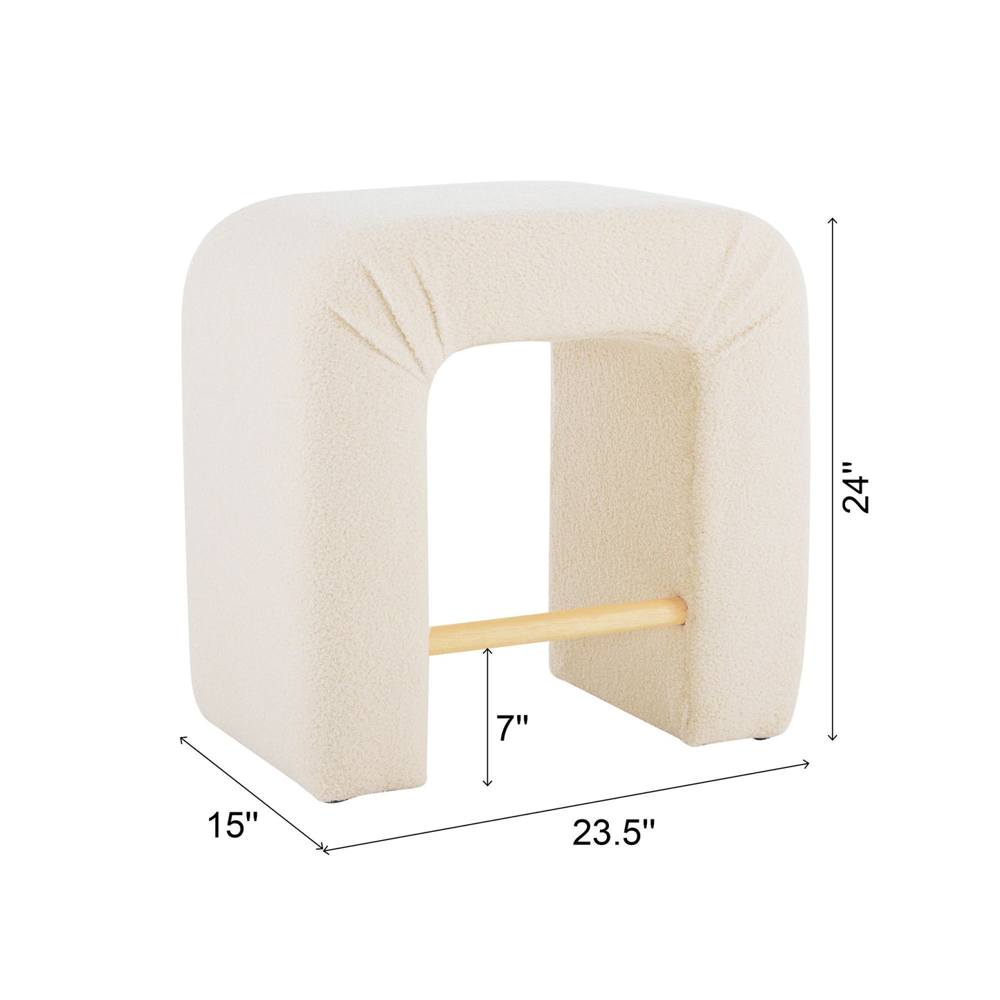 Boucle Stool (Set of 2) Noble House